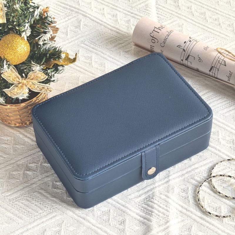 Portatīvā divlīmeņu PU ādas juvelierizstrādājumu kastīte, ūdensizturīga, juvelierizstrādājumu uzglabāšanai