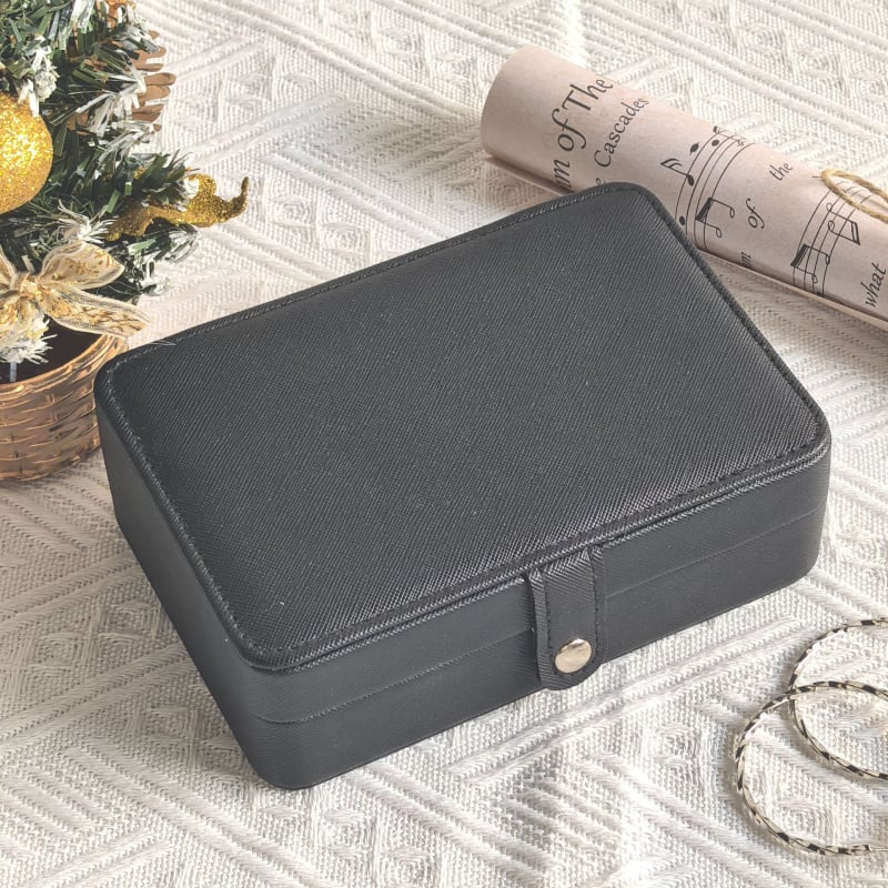 Portatīvā divlīmeņu PU ādas juvelierizstrādājumu kastīte, ūdensizturīga, juvelierizstrādājumu uzglabāšanai