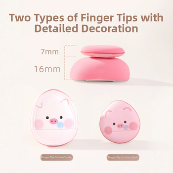 Guo Xiaoniu Dārza Dzīvnieku Sērija – Pūderu pūtēju komplekts mitrai un sausai lietošanai, iekļauj 2 pūkotas pūces, 1 marshmallow pūku, 2 pirkstu pūķi, uzglabāšanas kārba; Materiāli: poliesters, sūklis, ruby cell, elastīgais sūklis, PU āda