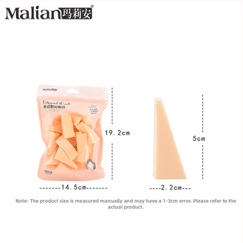 Marianne SBR pūderes pūdelis trīsstūra forma 3D sausai un mitrai lietošanai