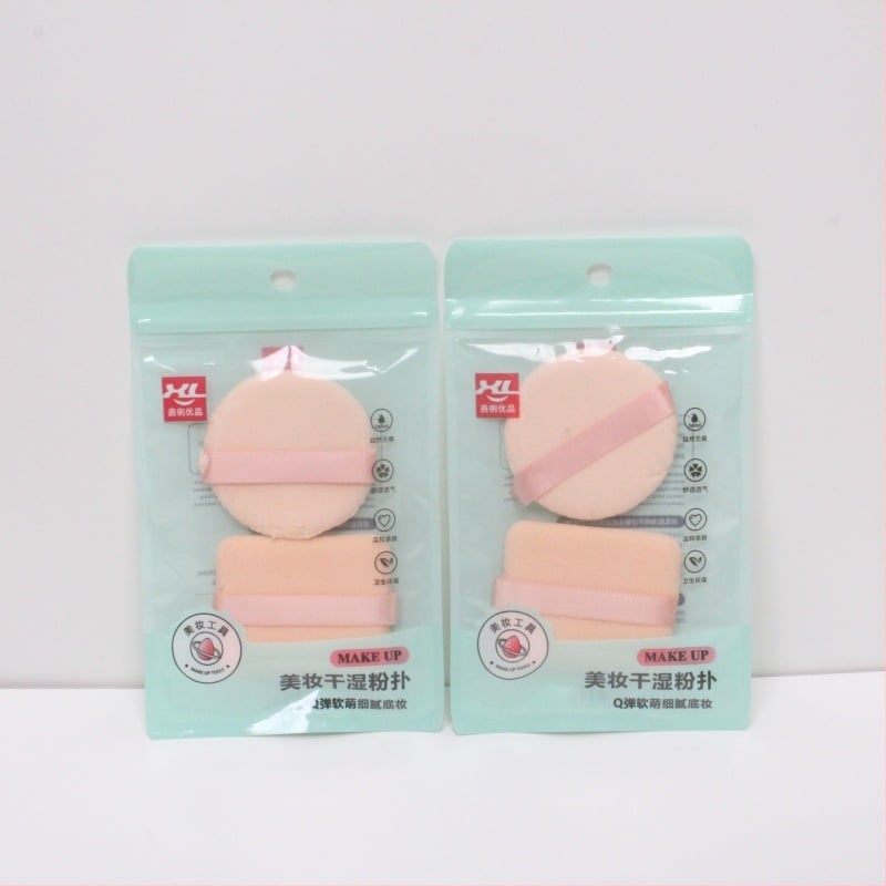 Xinli гъбен пух за пудра – за сухо и мокро нанасяне, квадратна и кръгла форма