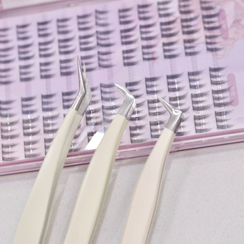 Yuxiaoya ripsmete pintsetid, aeglase paljundamise tehnikaga ja suleklipiga, roostevaba teras, algajate tööriistad, päritolu Guangzhou