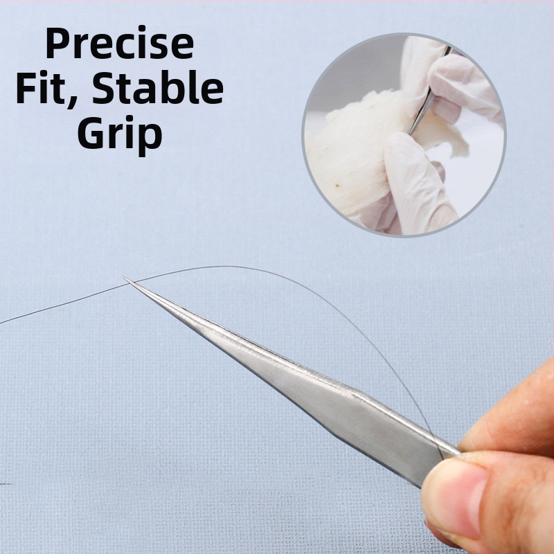 Ripsmete pintsetid roostevabast terasest, terav ots, meditsiinilise kasutusega