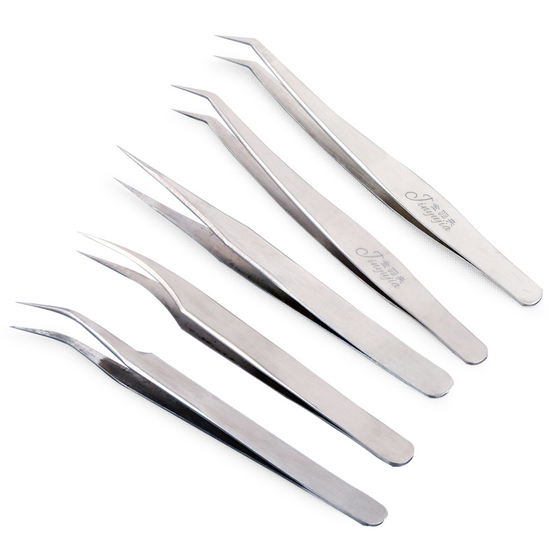 Pinceta za trepavice od nehrđajućeg čelika, šiljasti vrh, medicinska uporaba