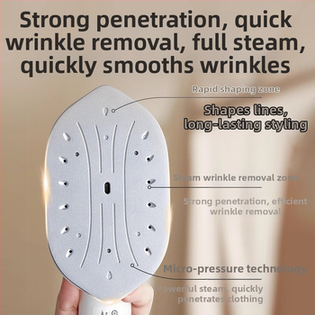 Midea rokas tvaika gludināšanas ierīce drēbēm, pārnēsājama, 1100W, spriegums 111–240V, ūdens tvertnes tilpums <0,8 L, mehāniskā darbība