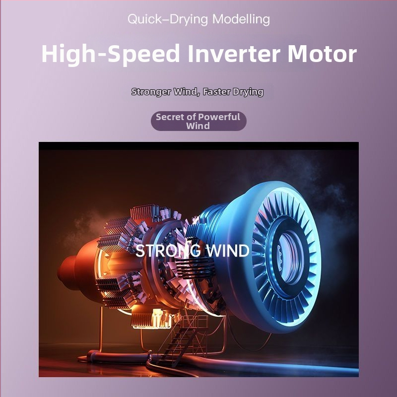 Sušič vlasov pre domácnosť, vysoký výkon 800 W, DC motor, skladacia rukoväť, jednosmerná dýza, studený/horúci vzduch