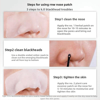 Ruwei nosies pleistras nuo juodųjų dėmių – dvigubos drėkinančios formulės, 5 pleistrų rinkinys, tinkama visiems odos tipams, galiojimo laikas 3 metai