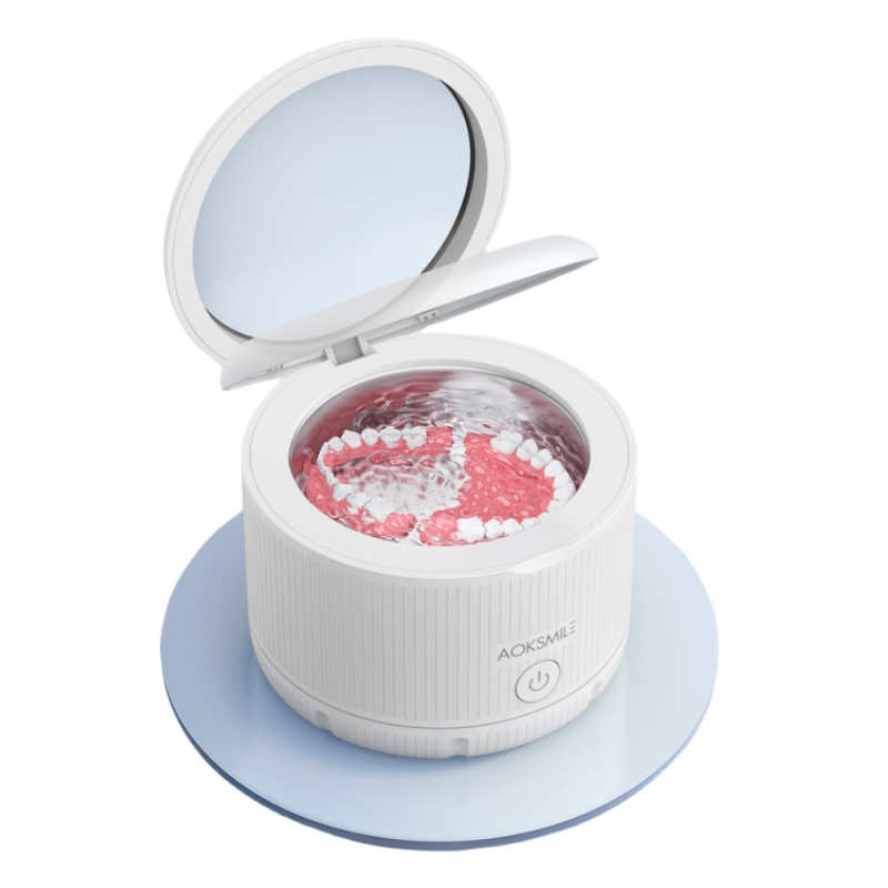 Curățător ultrasonic pentru aparat dentar, retainer, ochelari și bijuterii – dispozitiv de curățare multifuncțional pentru uz casnic, alimentare USB, 12V, 20W, 300 ml