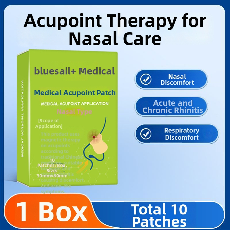 Blue Sail nosies pleistras, vienkartinės, Medžiaga: Kita, 10 pleistrų dėžutėje