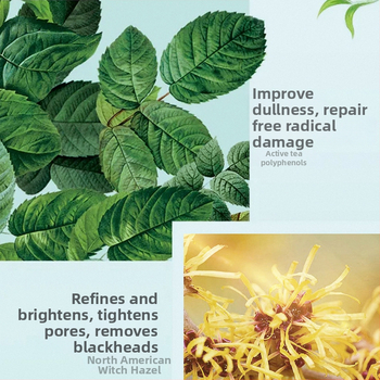 Teekstraktiga mustade laikude eemaldamise mask – kolmeosaleline komplekt, T-tsooni hooldus, pooride ahendamine, sebumi kontroll, niisutus