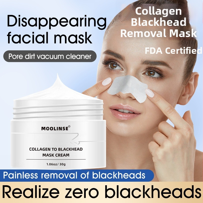 Kolageninė nosies kaukė nuo juodųjų dėmių – šveitimas, porų susiaurinimas, juodųjų dėmių šalinimas – T zonos priežiūra