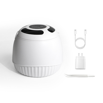 Curățitor ultrasonic pentru uz casnic — proteze și bijuterii; 45 kHz, 12 V, alimentare USB, capacitate 300 ml, funcționare mecanică.