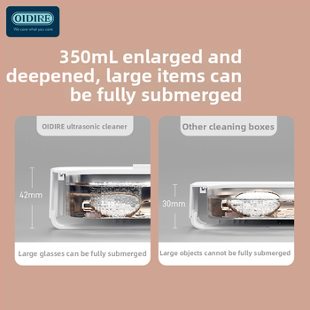 Mașină ultrasonică de curățare pentru ochelari, aparat dentar, ceasuri și bijuterii, 47 kHz, 220 V, 301–500 ml, funcționare mecanică