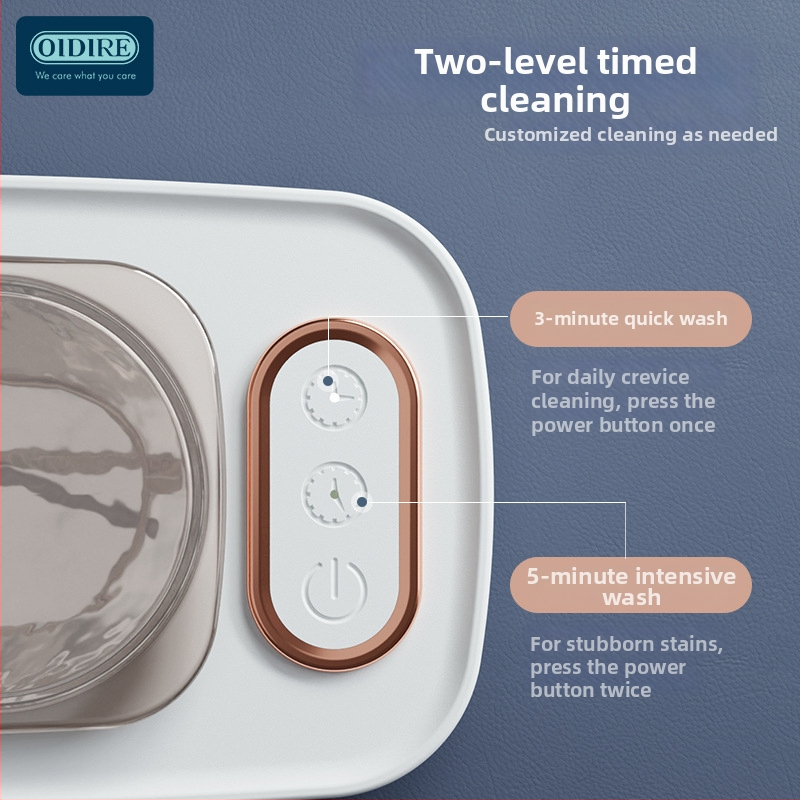 Mașină ultrasonică de curățare pentru ochelari, aparat dentar, ceasuri și bijuterii, 47 kHz, 220 V, 301–500 ml, funcționare mecanică