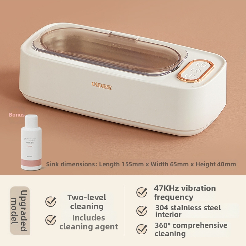 Mașină ultrasonică de curățare pentru ochelari, aparat dentar, ceasuri și bijuterii, 47 kHz, 220 V, 301–500 ml, funcționare mecanică