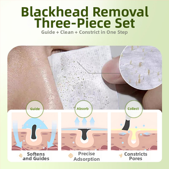 Ousiyun bambuko ekstrakto juodųjų taškų šalinimo trijų dalių komplektas – šveitimas, porų susiaurėjimas, drėkinimas ir odos tono šviesinimas