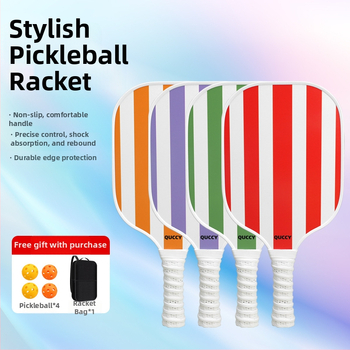 Pickleballi rekettide komplekt - süsinikfiiber rekettid, bränd Neli, 210 g iga reketi kohta; sisaldab 2 rekette, 4 palli ja kotti, kogukaal 540 g