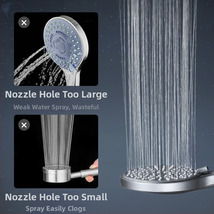 LD-233HU-1 Κεφαλή ντους υπό πίεση – Λειτουργία βροχής, Ανοξείδωτος χάλυβας, Κυκλικό σχήμα, Χειροκίνητη εγκατάσταση, Λειτουργεί με ζεστό και κρύο νερό