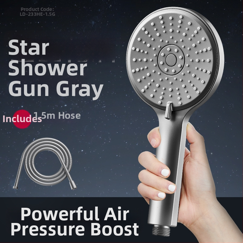 LD-233HU-1 Κεφαλή ντους υπό πίεση – Λειτουργία βροχής, Ανοξείδωτος χάλυβας, Κυκλικό σχήμα, Χειροκίνητη εγκατάσταση, Λειτουργεί με ζεστό και κρύο νερό