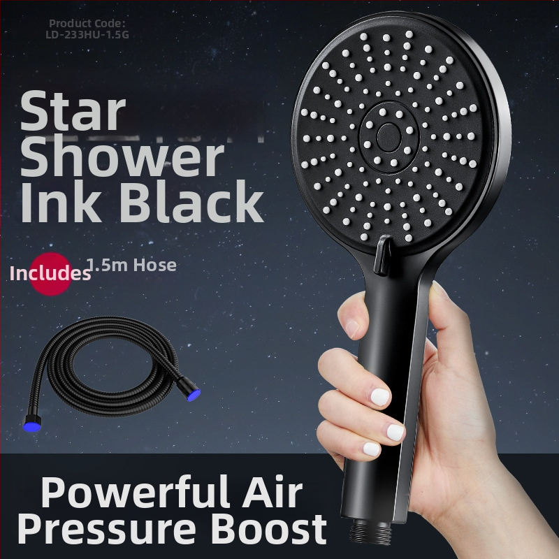 LD-233HU-1 Κεφαλή ντους υπό πίεση – Λειτουργία βροχής, Ανοξείδωτος χάλυβας, Κυκλικό σχήμα, Χειροκίνητη εγκατάσταση, Λειτουργεί με ζεστό και κρύο νερό