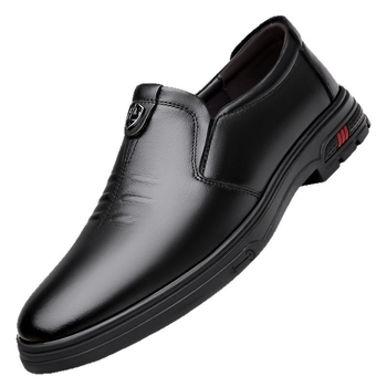 Férfi Slip-On cipő első réteg marhabőrből | felső: első réteg bőr; talp: gumi; lélegző; csúszásmentes; PU belső talp