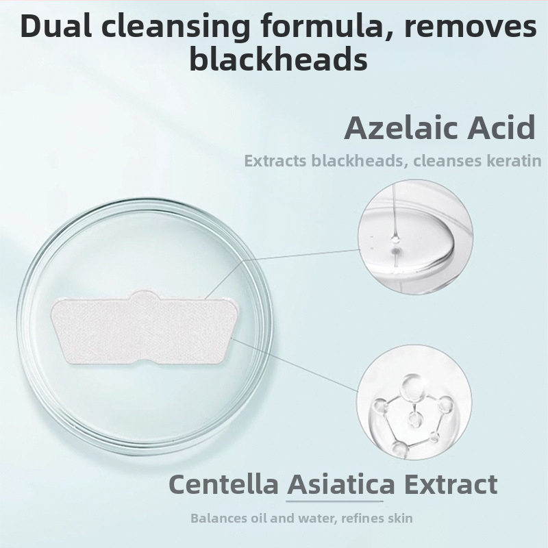 Nosis pleistras su dviejų rūgščių formulė, norint išvalyti komatus (azelainės rūgšties + salicilinės rūgšties) – 40 g, galiojimo laikas 3 metai, T-zonos priežiūra, VSEA