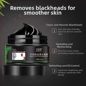 Kniyea Mască pentru nas cu cărbune din bambus – îndepărtare puncte negre, curățare profundă a porilor, peel-off