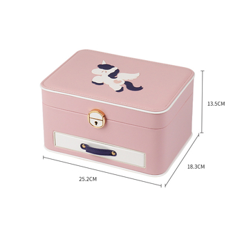 Juvelyrinių dėžučių su vienaragio motyvu, didelė talpa, anime raštas, Cortical medžiaga