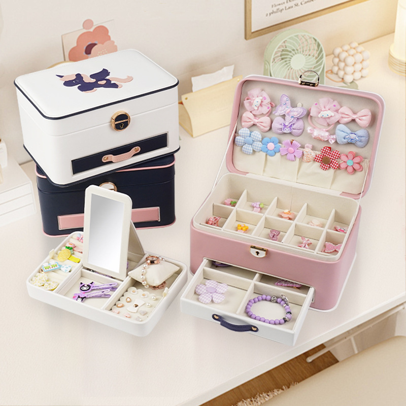 Juvelyrinių dėžučių su vienaragio motyvu, didelė talpa, anime raštas, Cortical medžiaga