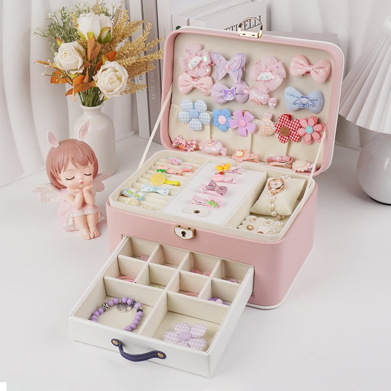 Juvelyrinių dėžučių su vienaragio motyvu, didelė talpa, anime raštas, Cortical medžiaga