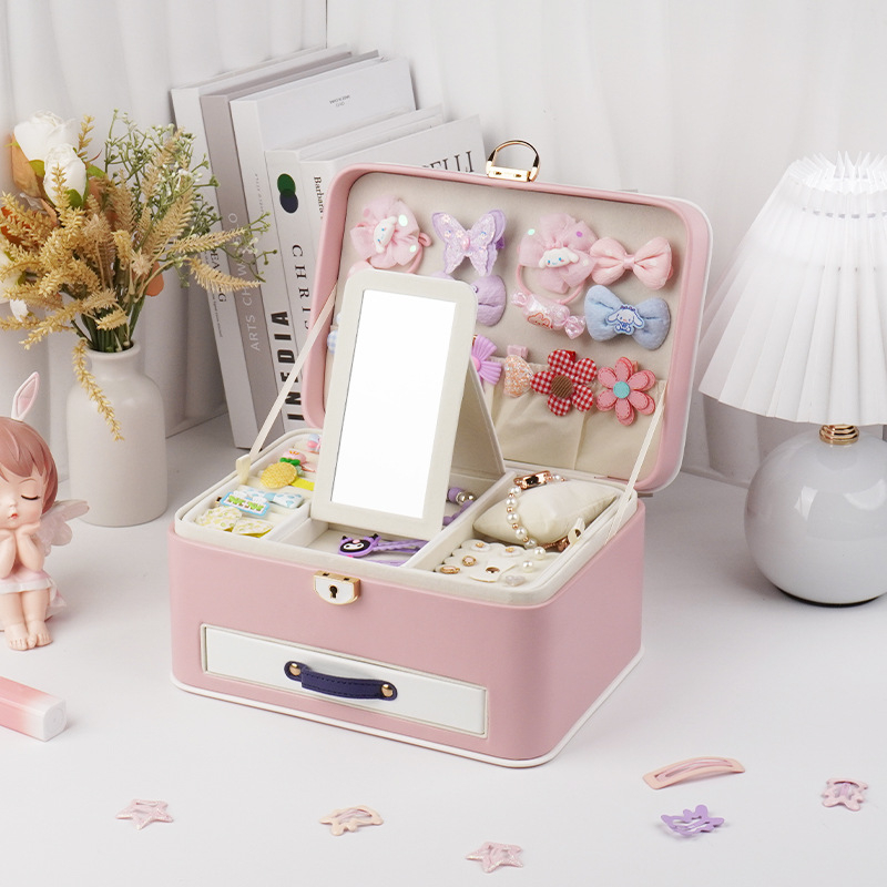 Juvelyrinių dėžučių su vienaragio motyvu, didelė talpa, anime raštas, Cortical medžiaga