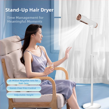 Vertikālais matu fēns mājas lietošanai, 1500W, negatīvās joni, 5 ātruma režīmi, temperatūras kontrole auksts/karsts, pārkaršanas aizsardzība