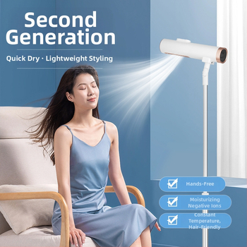 Vertikālais matu fēns mājas lietošanai, 1500W, negatīvās joni, 5 ātruma režīmi, temperatūras kontrole auksts/karsts, pārkaršanas aizsardzība