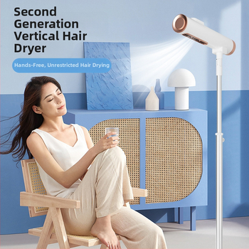 Vertikālais matu fēns mājas lietošanai, 1500W, negatīvās joni, 5 ātruma režīmi, temperatūras kontrole auksts/karsts, pārkaršanas aizsardzība
