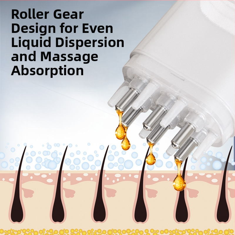 Aplicator pentru scalp - ABS Plastic, Model A-809, Capacitate 12 ml, 6 Orificii de ieșire a lichidului, Calmarea scalpului