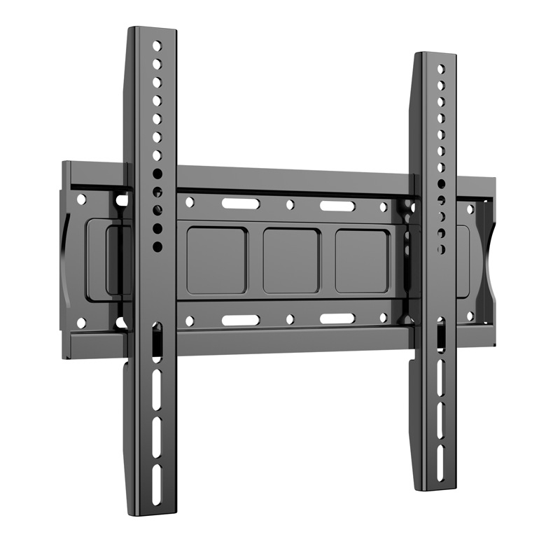 Stiprintas universalus televizoriaus laikiklis sienos montažui, plieno konstrukcija iš aukštos kokybės šaltai valcuoto plieno, apkrova daugiau nei 15 kg, įtrauktas kilpos ir sieninis kabinimas