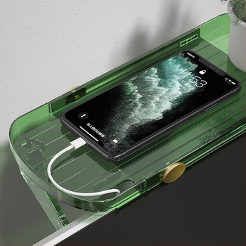 Plastový stolný úložný regál pre počítač/televízor – bez montáže, 1 vrstva, kreatívny úložný stojan pre router a set-top box