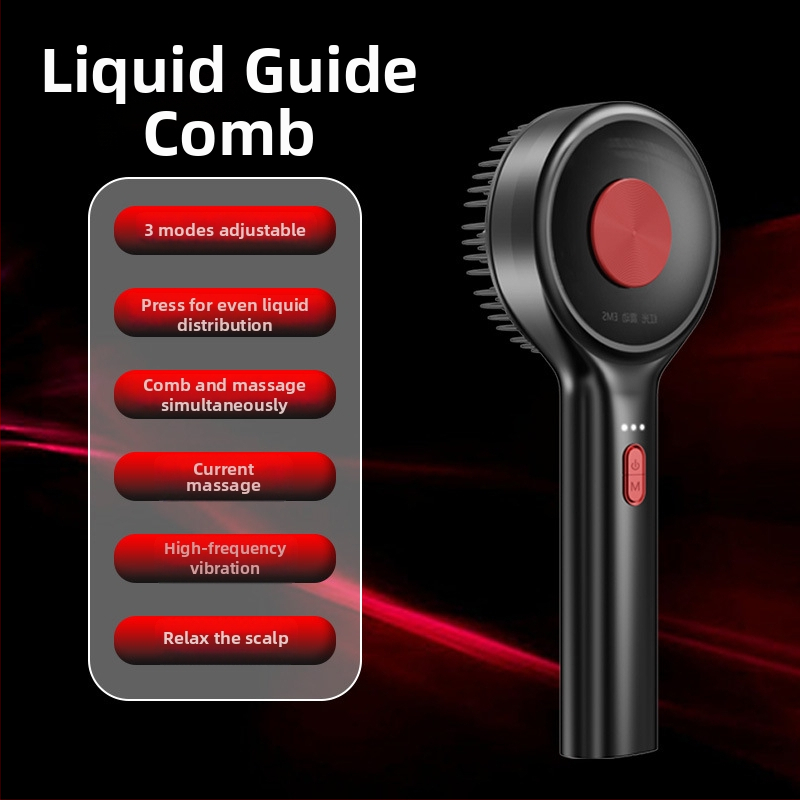 Raudoną šviesą plaukų augimui su galvos odos masažu ir vaistų aplikatoriumi – Modelis DYS001, Specifikacija 001, Tinka visiems