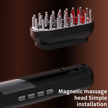 Pieptene de frumusețe 4-în-1 cu masaj cu microcurent și aplicator pentru scalp – Controlul sebumului, Anti mătreață, Anti mâncărime, Calmarea scalpului