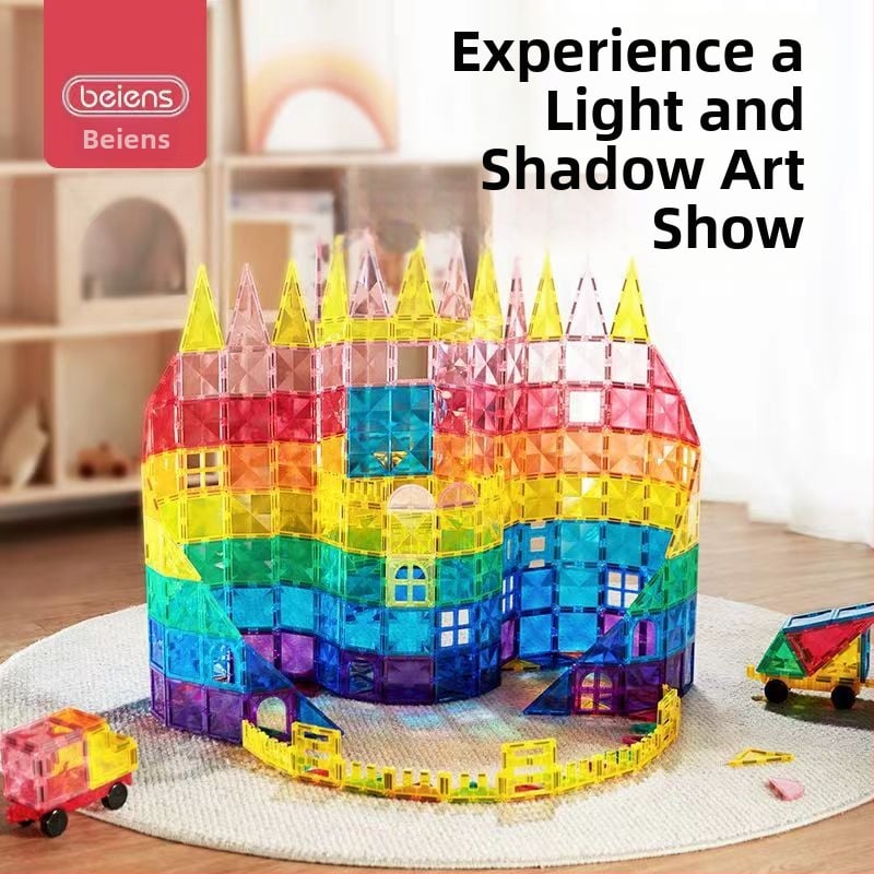 Beinshi magnetiniai konstravimo blokeliai - išardoma ir surenkama namo forma, edukacinis plastikinis žaislas vaikams 7-14 metų, kognityvinė plėtra