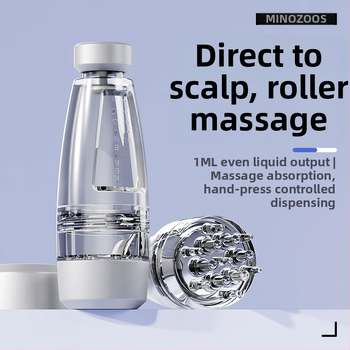 Specialus galvos odos aplikatorius su rutuliniu antgaliu eterinio aliejaus ir maisto tirpalo sprendimams – nešiojamas masážinės su įmontuota 800–1000 mAh baterija, IPX0