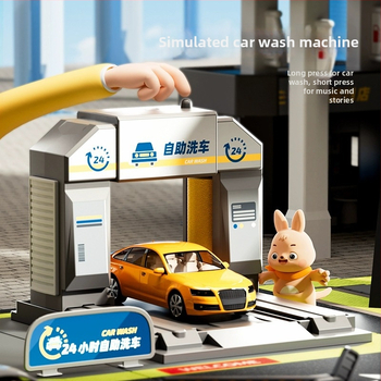 Yisi degvielas stacija rotaļu komplekts – balss paziņojumi, simulēta uzpildīšana un skaitīšana, plastmasas konstrukcija, bērniem 4–6 gadi