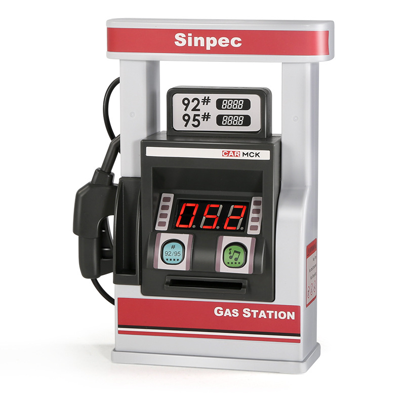 Yisi degvielas stacija rotaļu komplekts – balss paziņojumi, simulēta uzpildīšana un skaitīšana, plastmasas konstrukcija, bērniem 4–6 gadi