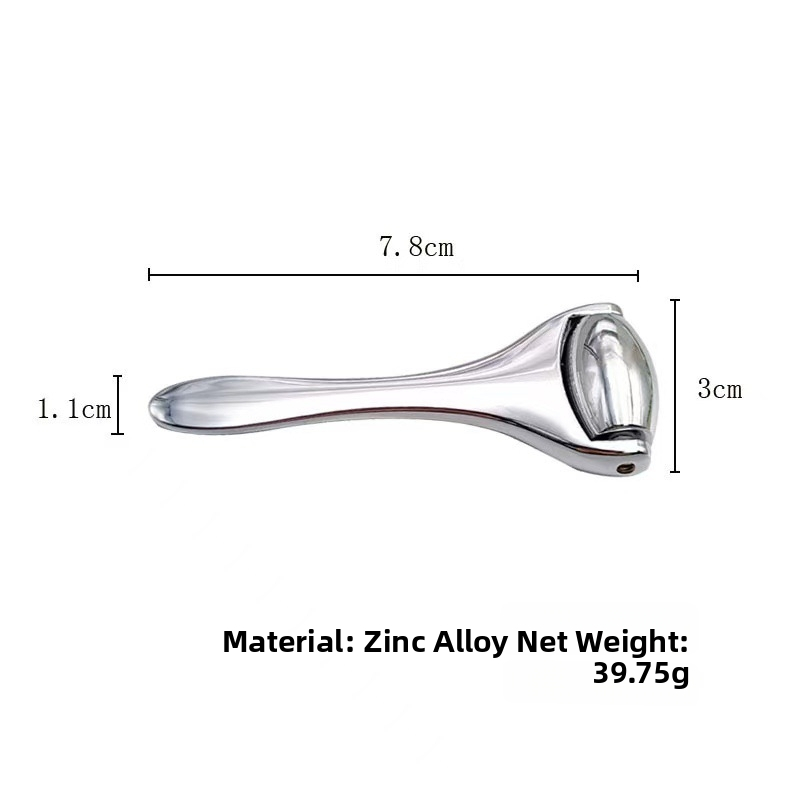 Rokas metāla acu krēmu masieris ar nūjiņu krēma uzklāšanai un masāžas bumbiņu, pozitīviem joniem, 1 ātrums, mājas lietošanai