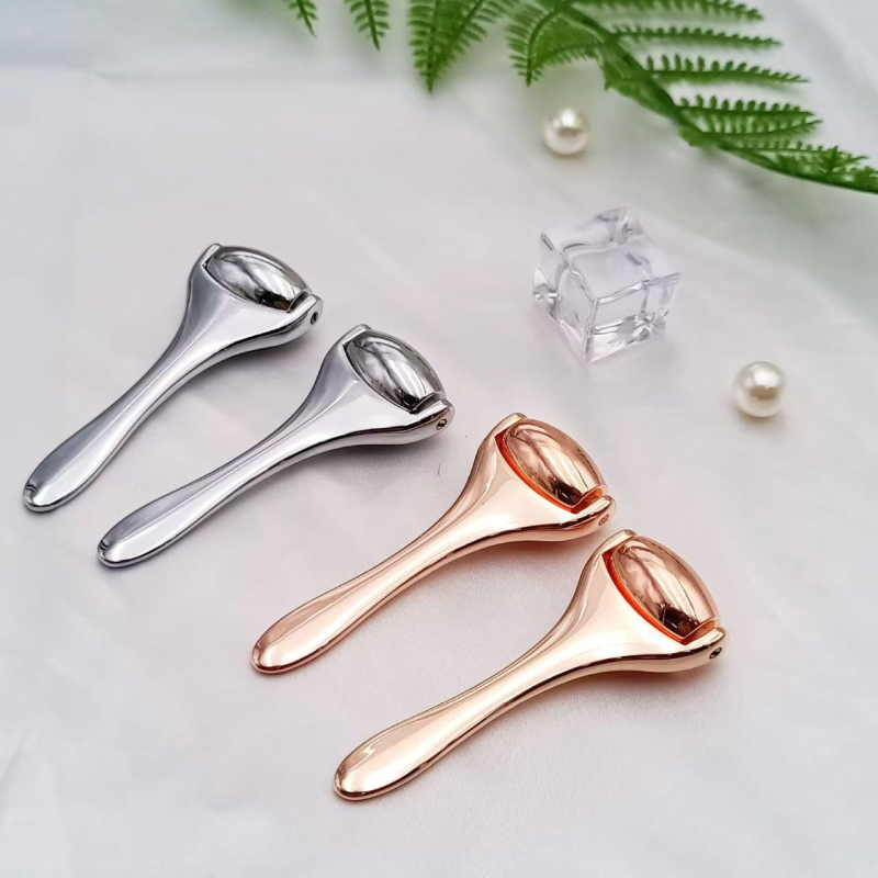 Rankinis metalinis akių kremo masažuoklis su lazdele kremui užtepti, masažo kamuolėlis, teigiamieji jonai, 1 greitis, namų naudojimui