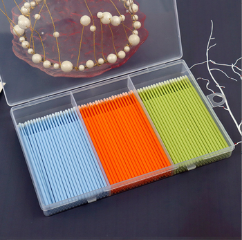 KunTon Καλλυντικά Εργαλεία - Κουτί με νανοβαμβάκι μπατονέτες για τον καθαρισμό τατουάζ, καθαρό περιεχόμενο 0.01