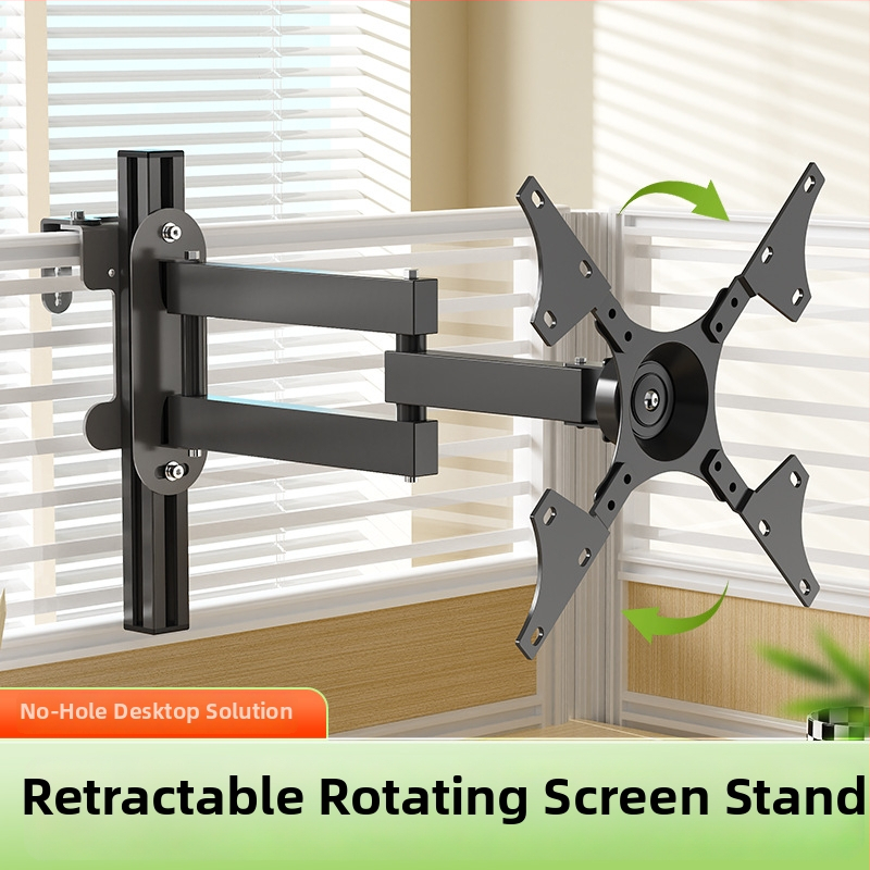 Monitoriaus laikiklis su pasukama ir teleskopine ranka – geležinis laikiklis, 15 kg apkrova, mechaninis valdymas