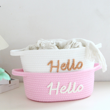 Pamutkötélből font tárolókosár | Többfunkciós rendező (50 db/csomag; tárolási lehetőségek)
