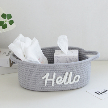 Pamutkötélből font tárolókosár | Többfunkciós rendező (50 db/csomag; tárolási lehetőségek)
