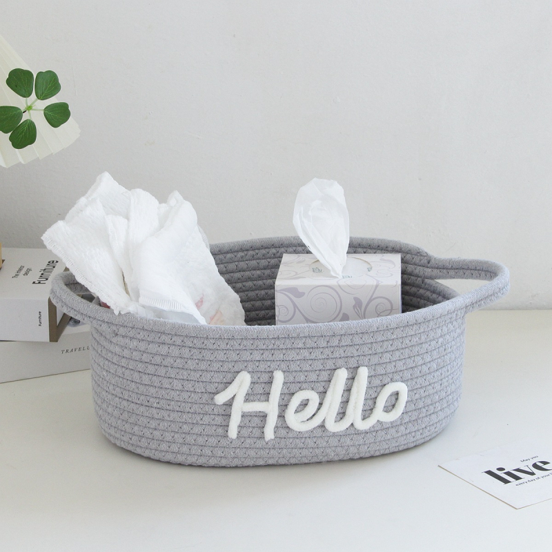 Pamutkötélből font tárolókosár | Többfunkciós rendező (50 db/csomag; tárolási lehetőségek)